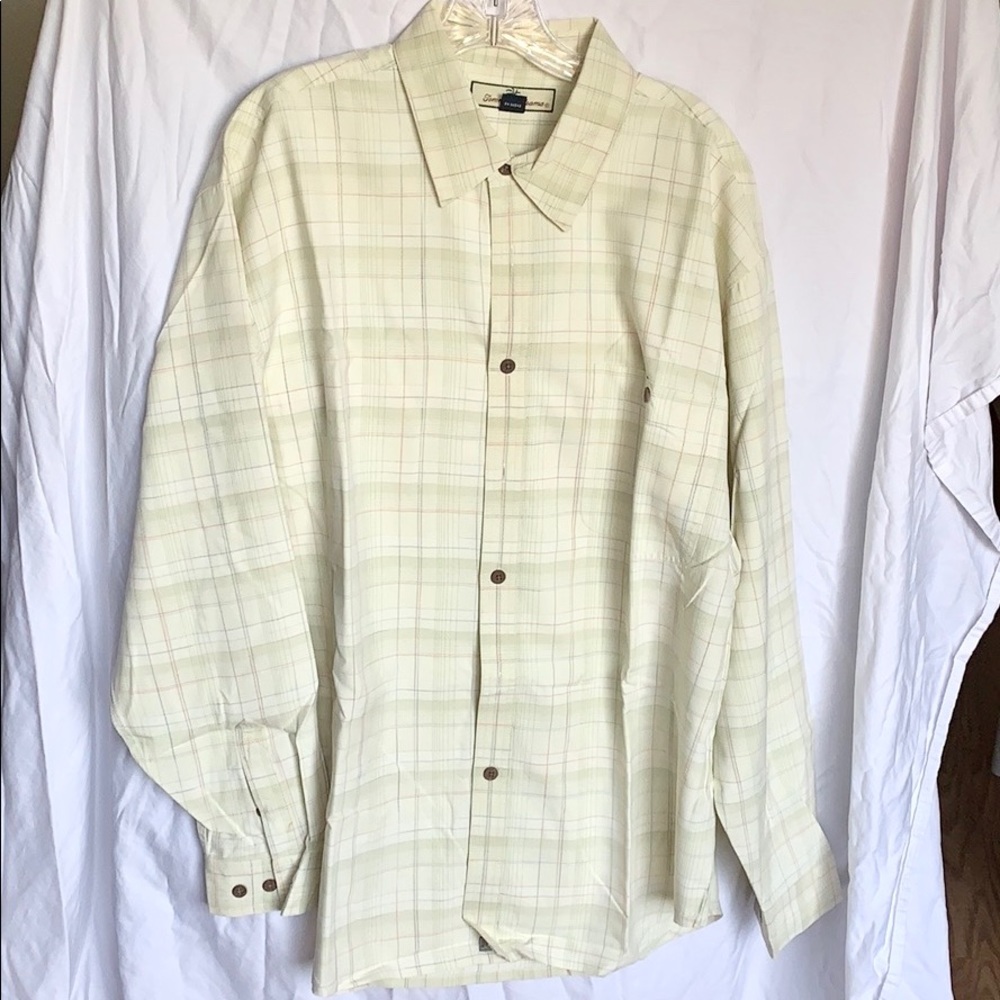 Tommy Bahama 100% Silk Long Sleeve Shirt collared